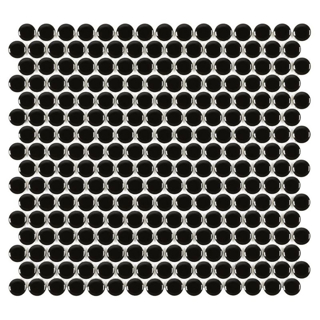 Picture of Anthology Tile - Porcelart Penny Round Black Glossy