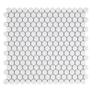Picture of Anthology Tile - Porcelart Penny Round White Glossy