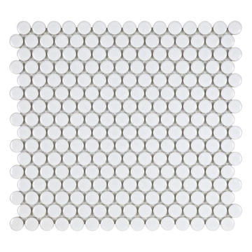 Picture of Anthology Tile - Porcelart Penny Round White Glossy