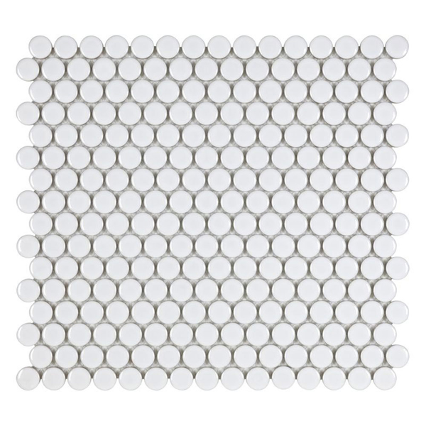 Picture of Anthology Tile - Porcelart Penny Round White Glossy