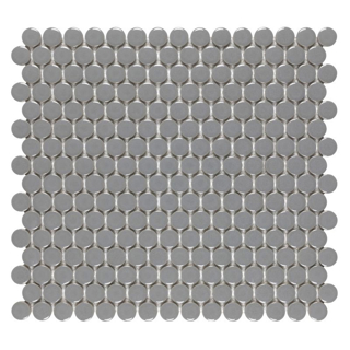 Picture of Anthology Tile - Porcelart Penny Round Grey Glossy