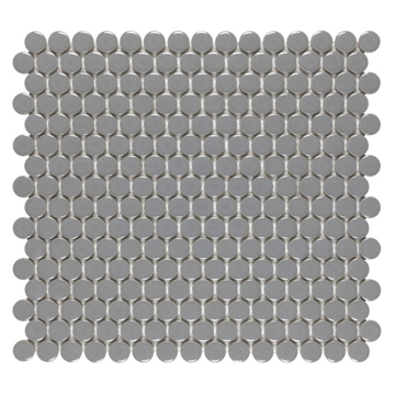 Picture of Anthology Tile - Porcelart Penny Round Grey Glossy