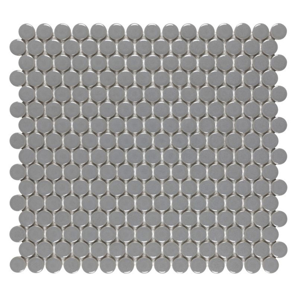 Picture of Anthology Tile - Porcelart Penny Round Grey Glossy