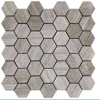 Picture of Happy Floors - Stone and Marble Hexagon Wooden White