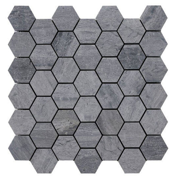 Picture of Happy Floors - Stone and Marble Hexagon Wooden Silver