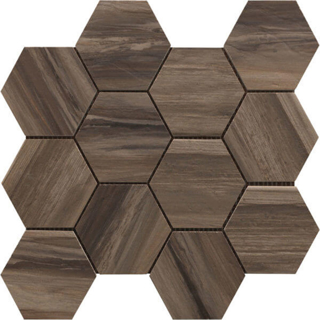 Picture of Happy Floors - Paint Stone Hexagon Mosaic Brown