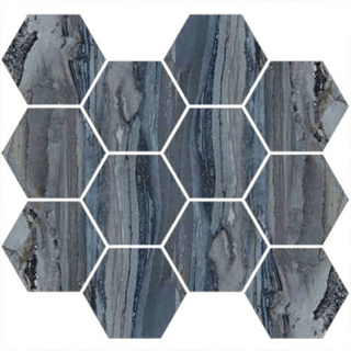 Picture of Happy Floors - Exotic Stone Hexagon Mosaic Lagoon