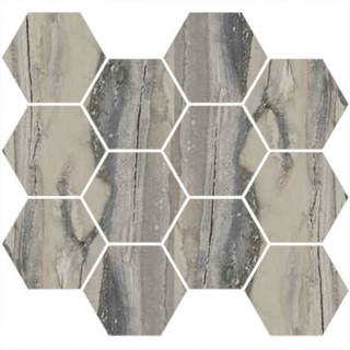 Picture of Happy Floors - Exotic Stone Hexagon Mosaic Fossil
