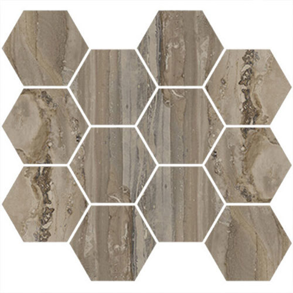 Picture of Happy Floors - Exotic Stone Hexagon Mosaic Tundra Polished