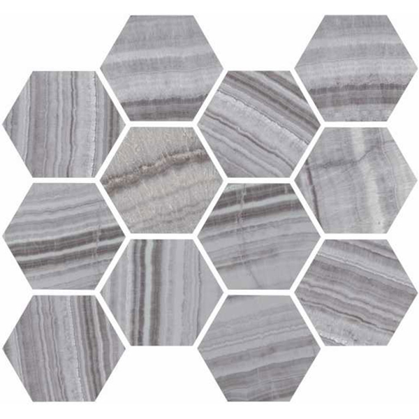 Picture of Happy Floors - Onyx Hexagon Mosaic Silver