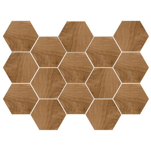 Picture of Happy Floors - Tasmania Hexagon Teak