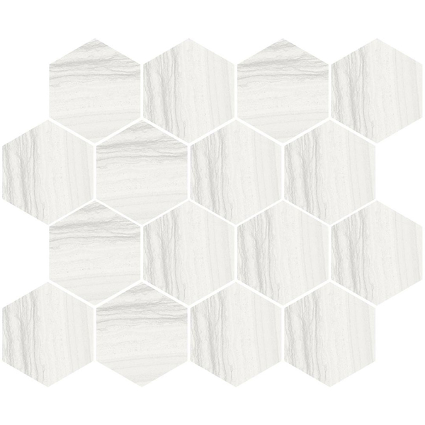 Picture of Happy Floors - Silver Hexagon Mosaic White