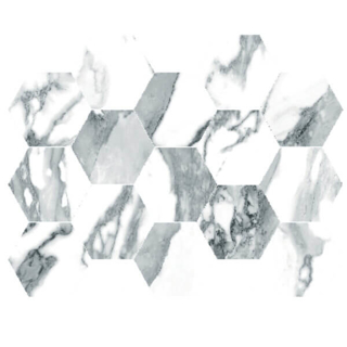 Picture of Happy Floors - Crash Hexagon Mosaic Blanco Polished
