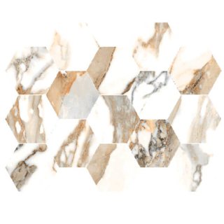 Picture of Happy Floors - Crash Hexagon Mosaic Beige Natural