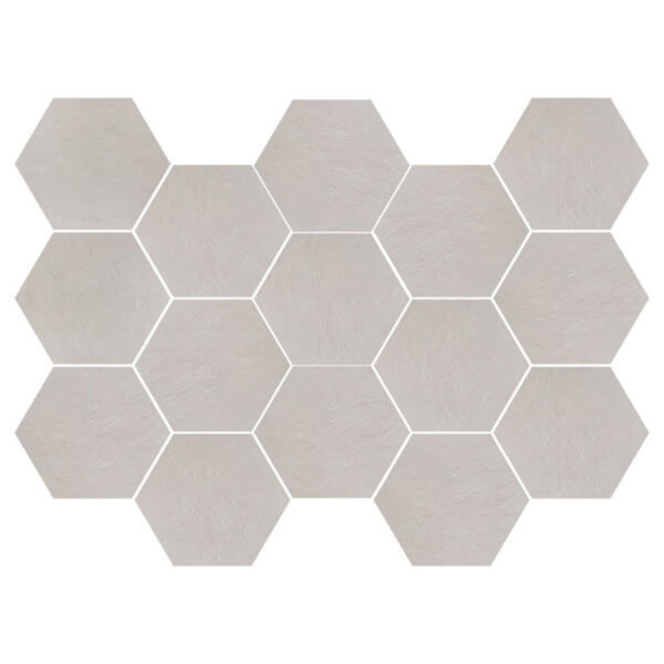 Picture of Happy Floors - Newton Hexagon Mosaic White Semi-Polished