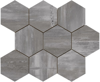 Picture of Happy Floors - Fossil Hexagon Mosaic Grey/Natural