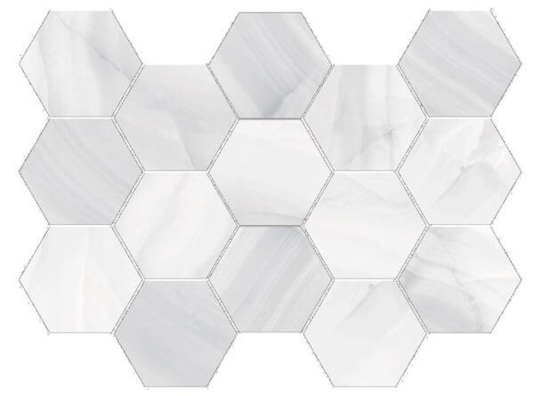 Picture of Happy Floors - Athena Hexagon Blanc/Natural