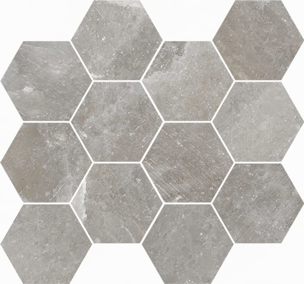 Picture of Happy Floors - Salt Stone Hexagon Mosaic Ash