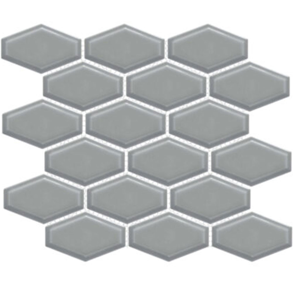 Picture of Happy Floors - Artisan Elongated Hexagon Mosaic Grey