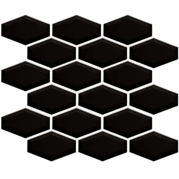 Picture of Happy Floors - Artisan Elongated Hexagon Mosaic Black