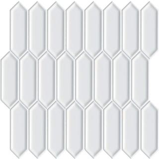 Picture of Happy Floors - Artisan Ceramic Picket Mosaic White