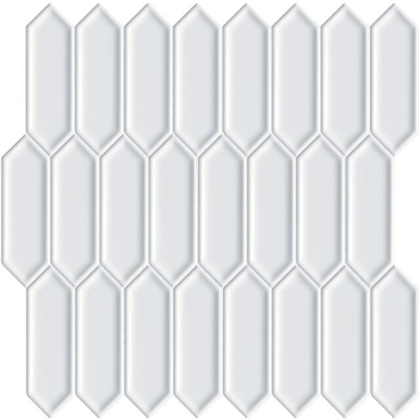 Picture of Happy Floors - Artisan Ceramic Picket Mosaic White