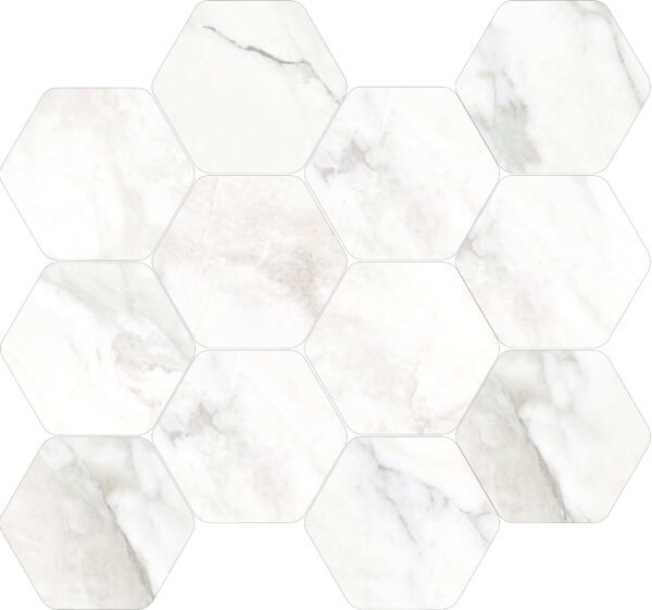 Picture of Happy Floors - Kobe Rounded Hexagon Mosaic Borghini Natural