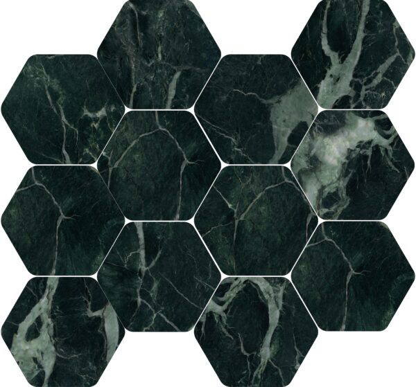 Picture of Happy Floors - Kobe Rounded Hexagon Mosaic Verde Natural