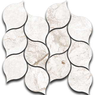 Picture of Happy Floors - Toscana Leaf Mosaic Bianco