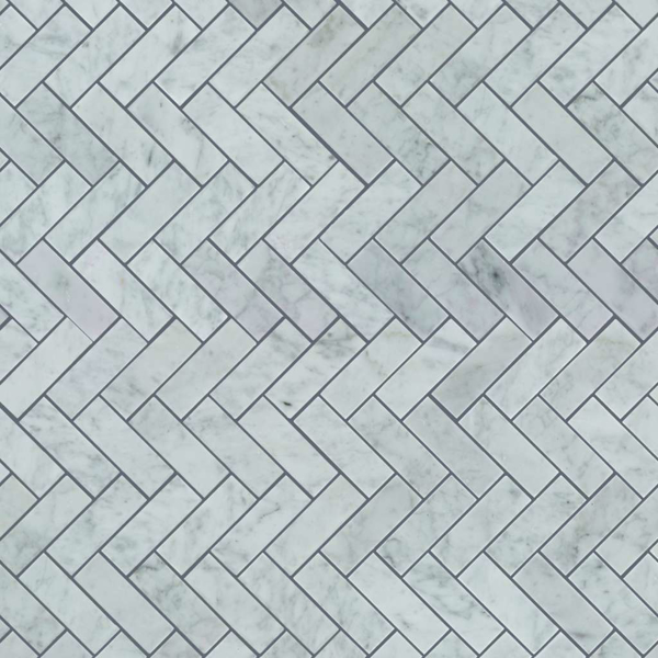 Picture of Shaw Floors - Chateau Herringbone Bianco Carrara