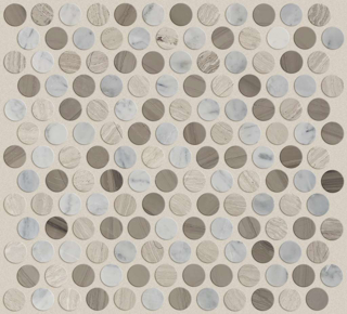 Picture of Shaw Floors - Chateau Penny Round Bianco Carrara Rockwood Urban Grey