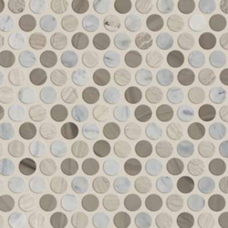 Picture of Shaw Floors - Estate Mosaic Penny Round Bianco Carrara Rockwood