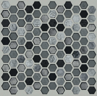 Picture of Shaw Floors - Molten Glass Hexagon Obsidian