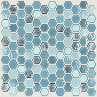 Picture of Shaw Floors - Molten Glass Hexagon Santorini