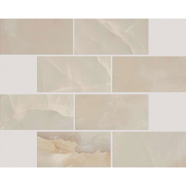 Picture of Shaw Floors - Onyx Brick Mosaic Matte 3 x 6 Beige
