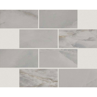 Picture of Shaw Floors - Onyx Brick Mosaic Matte 3 x 6 Dark Grey