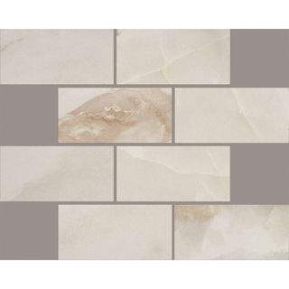 Picture of Shaw Floors - Onyx Brick Mosaic Matte 3 x 6 Ivory