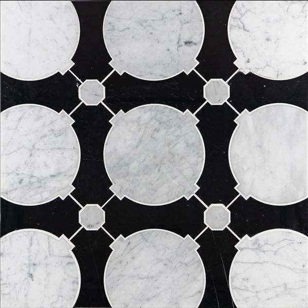 Picture of Elon Tile & Stone - Orbit Waterjet Bianco Carrara Black