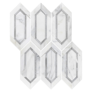 Picture of Elon Tile & Stone - Aluminum Picket Pearl White Silver Polished