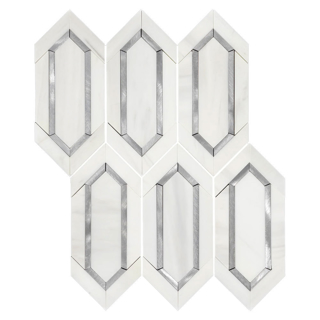 Picture of Elon Tile & Stone - Aluminum Picket Dolomite Silver Honed