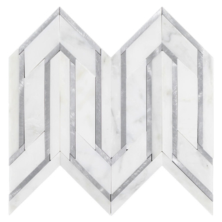 Picture of Elon Tile & Stone - Aluminum Serpentine Pearl White Silver