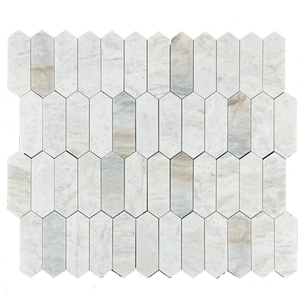 Picture of Elon Tile & Stone - Picket 2 x 6 Mosaics Bianco Oro