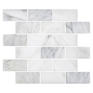 Picture of Elon Tile & Stone - Brick Mosaics Pearl White Polished