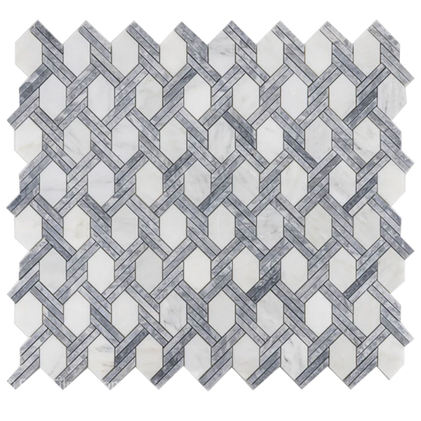 Picture of Elon Tile & Stone - Captiva Mosaics Pearl White Pacific Gray