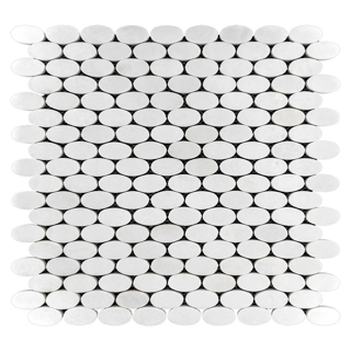 Picture of Elon Tile & Stone - Oval Mosaics White Thassos