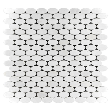 Picture of Elon Tile & Stone - Oval Mosaics White Thassos