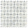 Picture of Elon Tile & Stone - Silhouette Mosaics Pearl White Mystic Gray Bardiglio Nuvolato