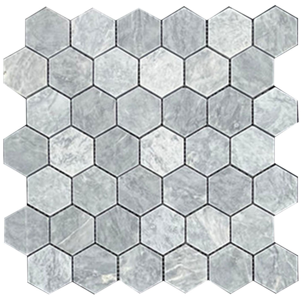 Picture of Elon Tile & Stone - Hexagon Mosaics 2 Pacific Gray Honed