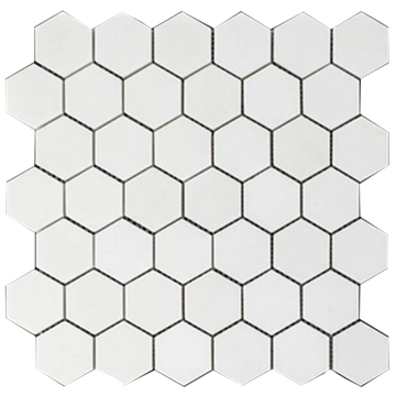 Picture of Elon Tile & Stone - Hexagon Mosaics 2 White Thassos Polished