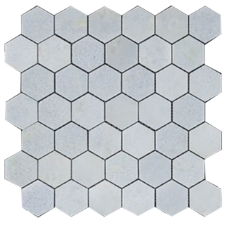 Picture of Elon Tile & Stone - Hexagon Mosaics 2 Blue Celeste Polished